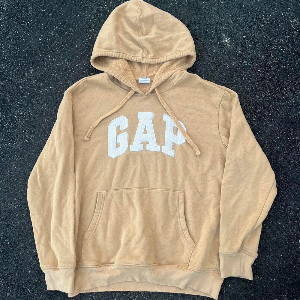 1990s EarthTone GAP Arch Logo zip up Hoodie Size S